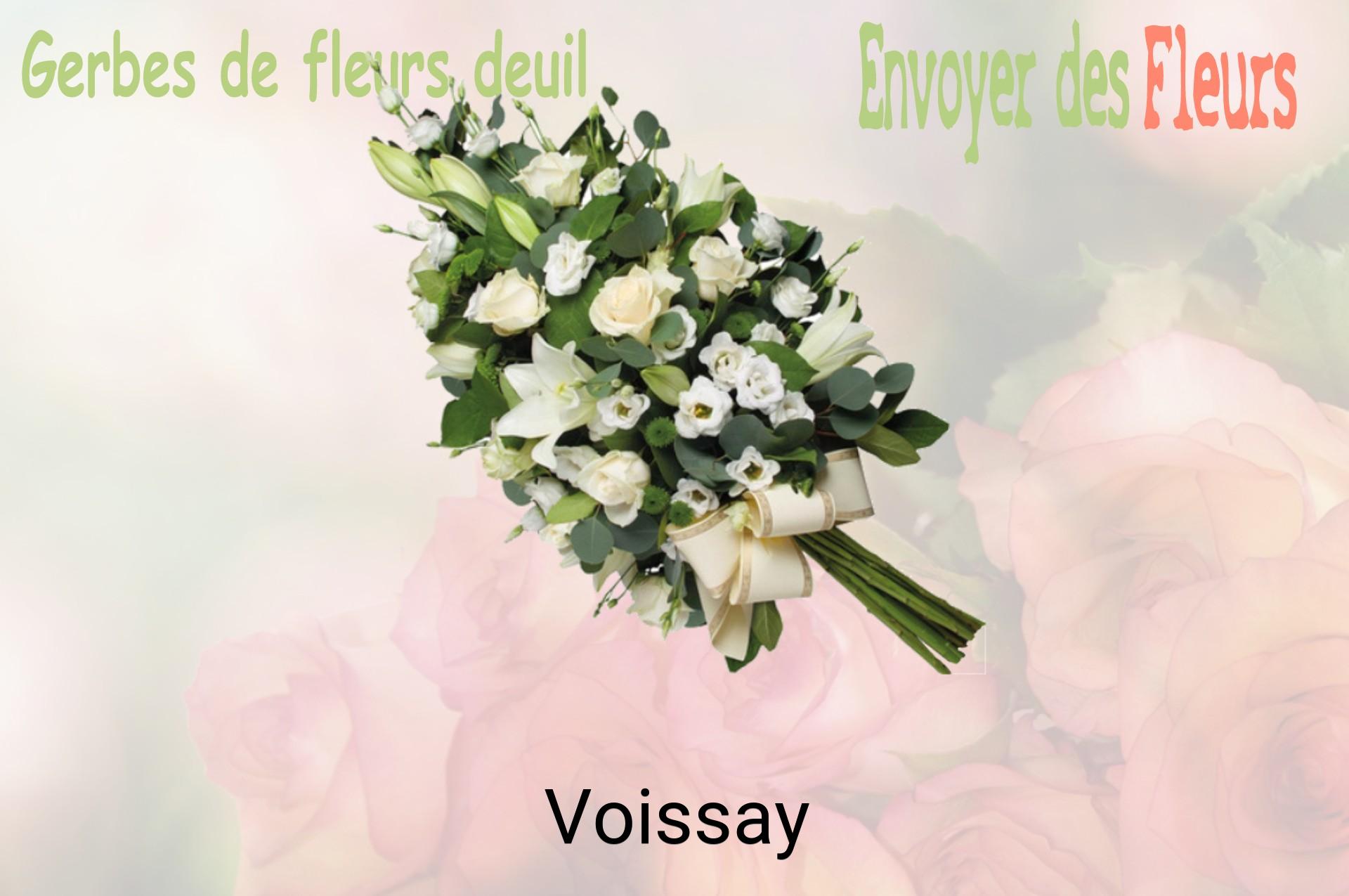 Gerbe de fleurs de deuil livrée à Voissay